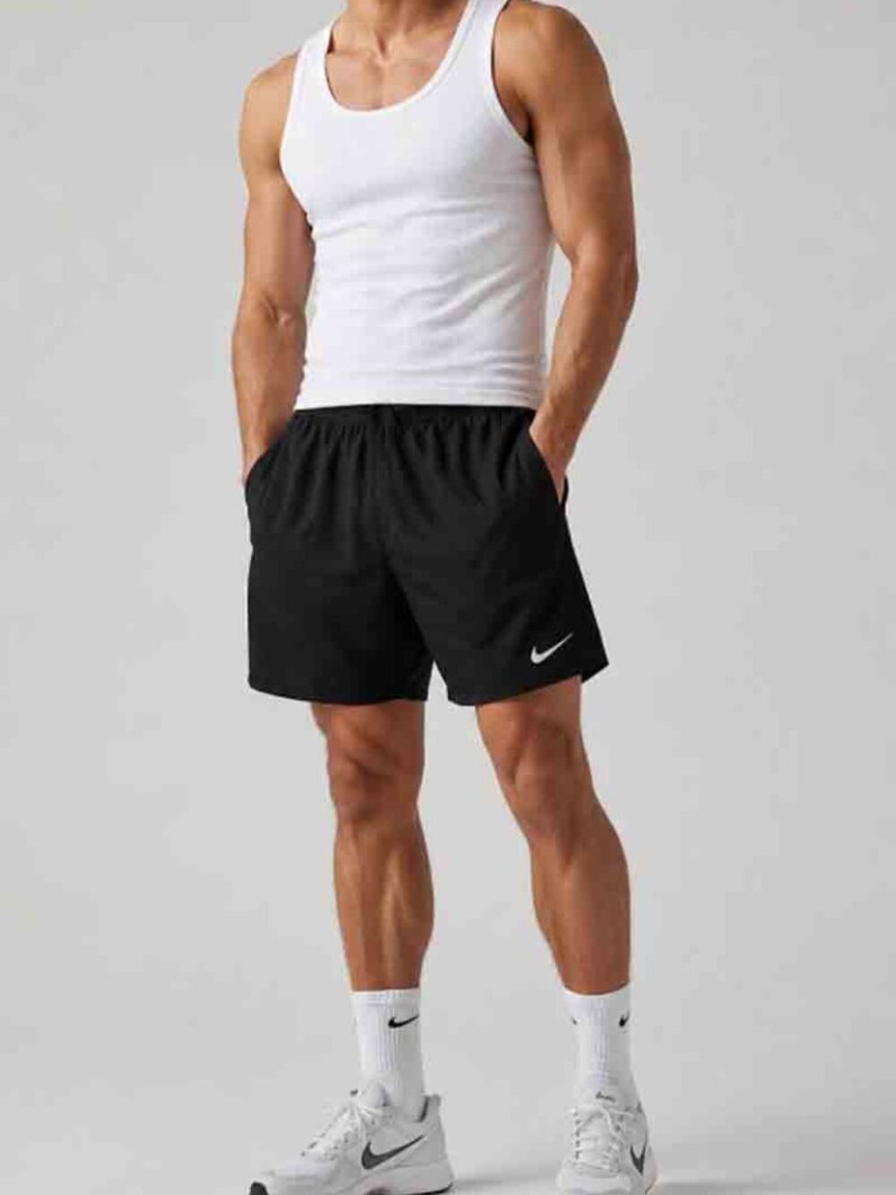 Nike Standard Fit Athletic Shorts Black Dri-Fit Men's DD1887-010 Size XL